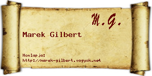 Marek Gilbert névjegykártya